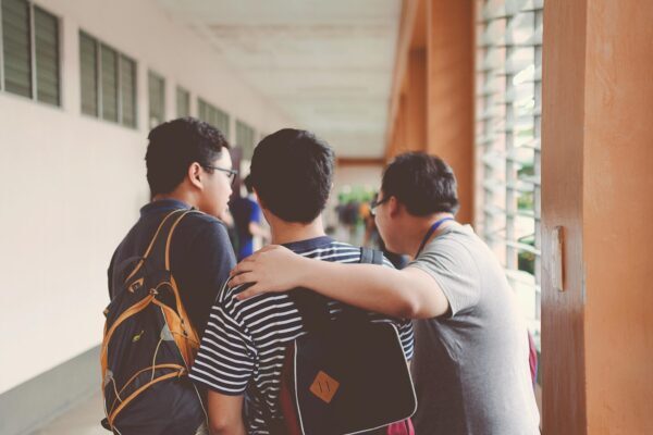 students with teacher support