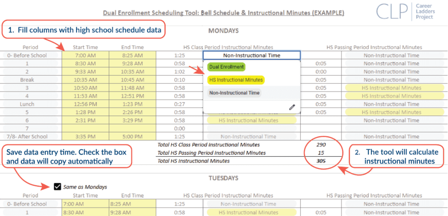 Dual Enrollment Scheduling Tool - Career Ladders Project